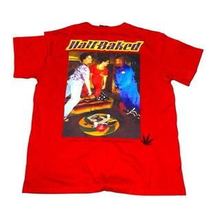 Half Baked Red Graphic T-Shirt Keep Off The Grass T-shirt rare